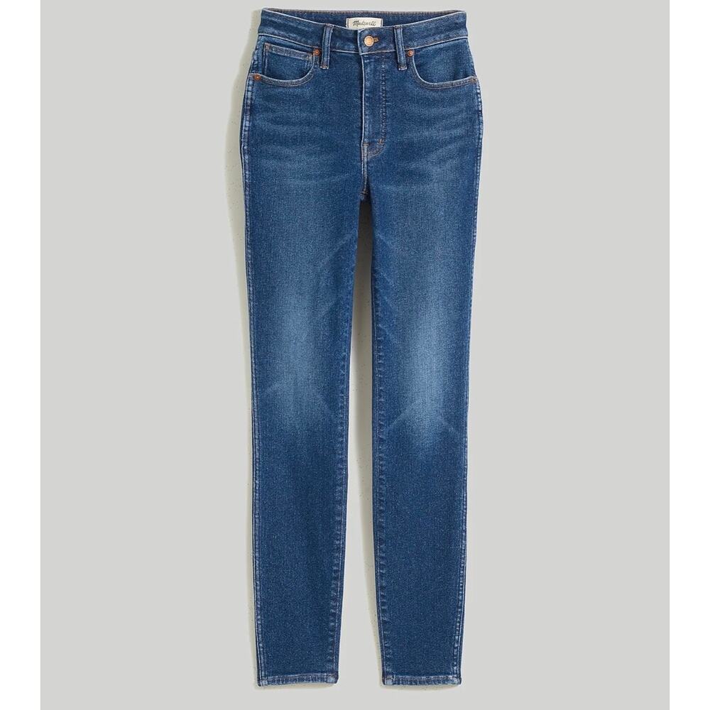 Madewell Curvy High Rise Dark Wash Denim Super Stretchy Skinny Jeans Size 27